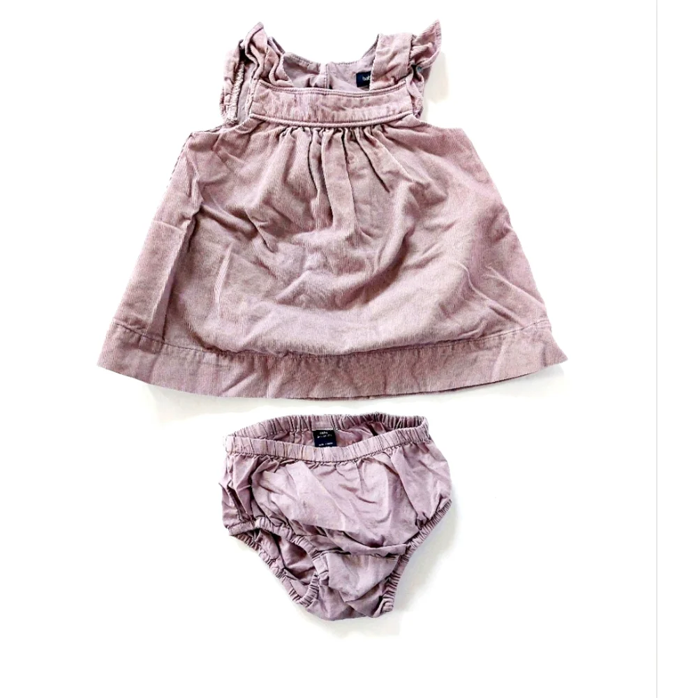 2 piece Lavender Corduroy Dress & Bloomers 0-3 months Babygap